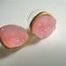 GRAND OPENING SALE 25% Off. Baby Pink Druzy Stud Earrings. Barcelona. 132