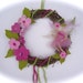 Summer Wreath. Fairy . Elf. Needle Felted. Waldorf. Door wreath.Felted flower