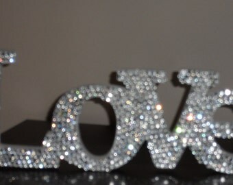 Swarovski Crystal "LOVE" standing love sign