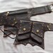 Gray Leather Utility Burner Belt 5 pockets adjustable hip waist size