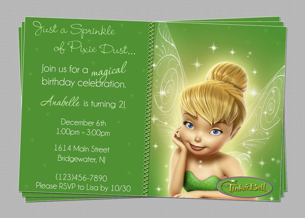 Tinkerbell Invitations Sample For Birthday 6