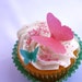 Wafer Butterflies Cupcake and Cake Toppers - 50 Large, 30 medium, and 20 Small for Garden Party, Princess Party, Wedding Cake