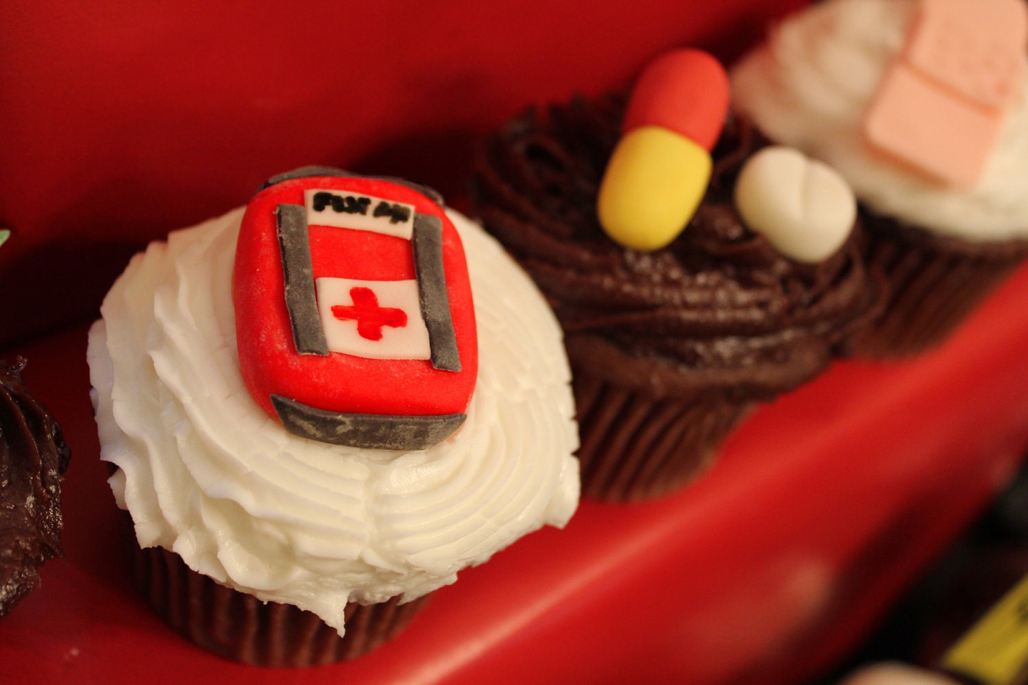 Edible Cupcake Toppers Nurse Doctor Medical 33 Qty Pills