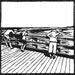On the Pier woodcut