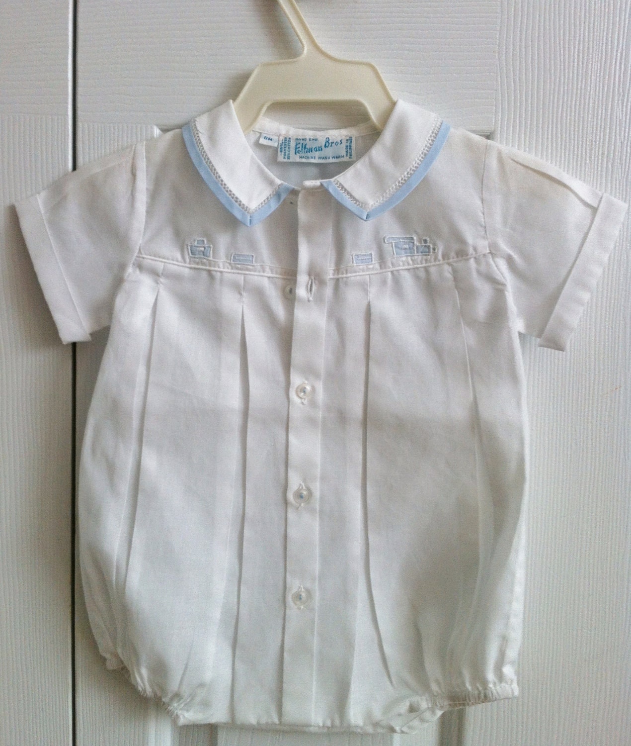 vintage baby clothes feltman brothers bubble with train 6