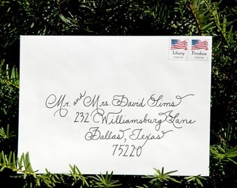 Wedding Calligraphy Envelopes Custom Handwritten - Place Cards, Escort Cards, Custom Invitations Also Available