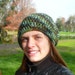 SPECIAL - Slouchy beanie hat - Variegated PETROL BLUE / Green / Brown - chunky - crochet - womens Winter Autumn accessories - Wool Woolen