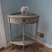 Hand Painted Gray/Green Corner Table