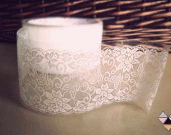 Lace Tape Adhesive Transparent Sticker Vintage White - Wedding- 10 different patterns- Also some patterns available in PINK!