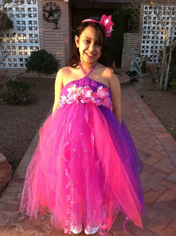 Flower Girl Tutu Dress Purple and Pink Disney Princess
