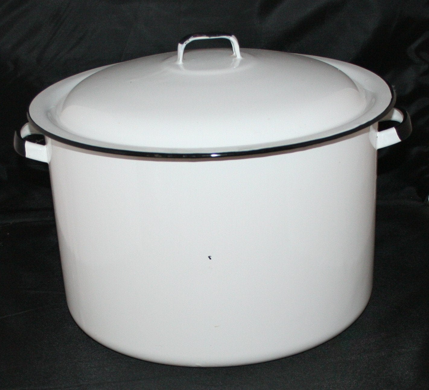 Vintage Enamel Enamelware Stock Pot Cookware Canning