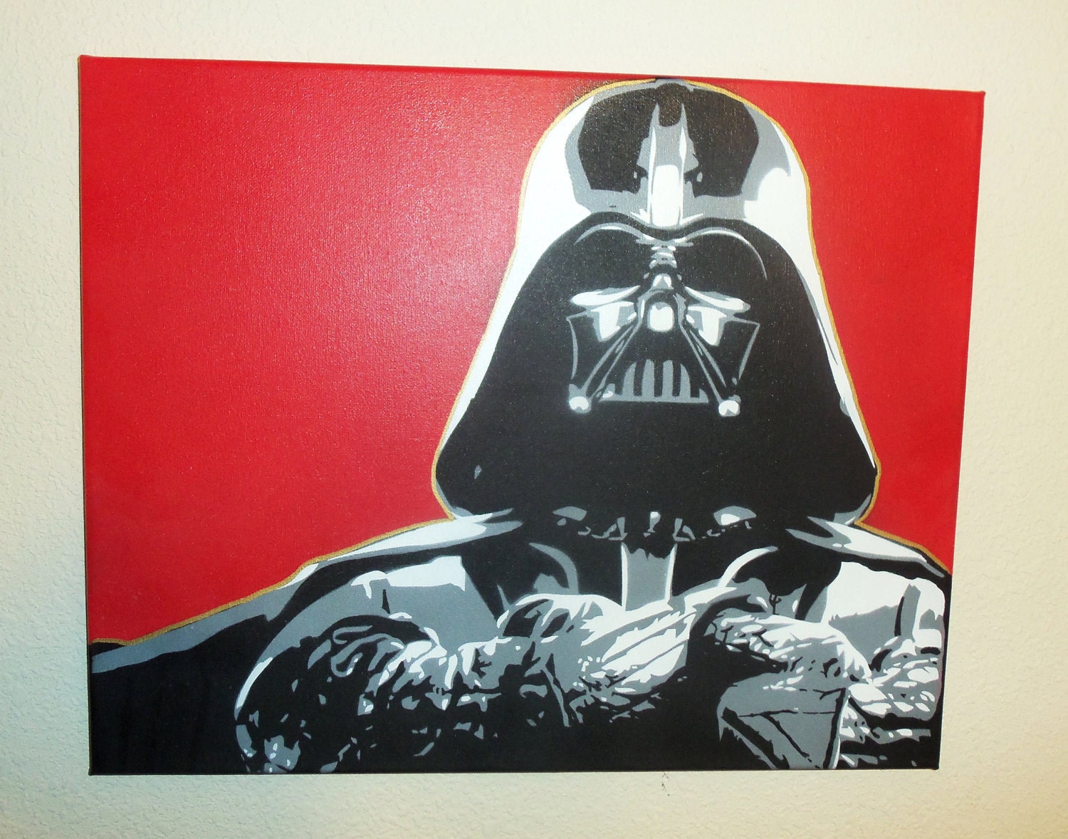 STAR WARS Darth Vader Spray paint art on canvas by JMartwork