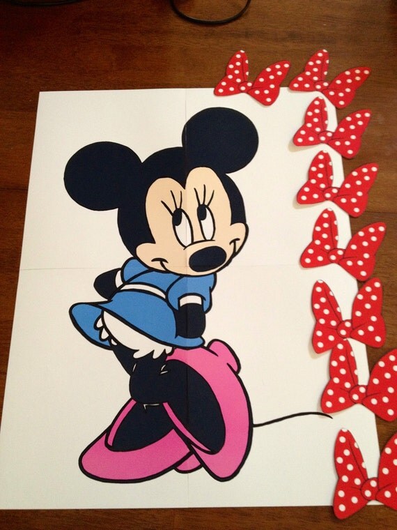 Items Similar To Pin The Bow On Minnie Mouse Game On Etsy