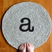 Rag Rug Monogram A Applique Crochet Rug SALE