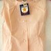 50s Rockabilly Girls Shirt Vintage - Apricot Peach Melon - Pastel Blouse - XXS - New Old Stock - NOS