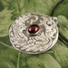Dragon with Garnet sterling pendant