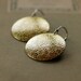 Floral Mixed Metal Earrings Patterend Brass Sterling Silver Earwires Large Circle Disk Handmade Jewelry