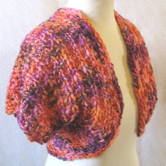 Items similar to Chunky Knit Shrug Bolero Sweater Cardigan Luxury
