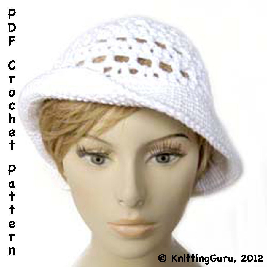 Crochet Hat Pattern Ingrid Bergman Summer Sun Hat 1940s