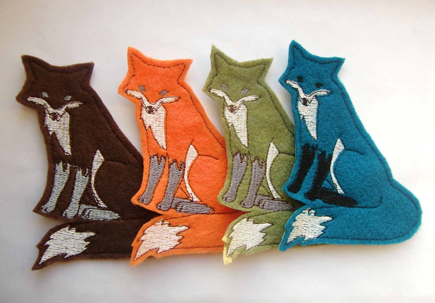 Items similar to Iron on Patch Set of 4 Fox Appliques on Etsy