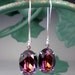 Rhinestone Earrings Rose Golden Sahara Swarovski Drop Earrings Violet Coral Pink Jewelry