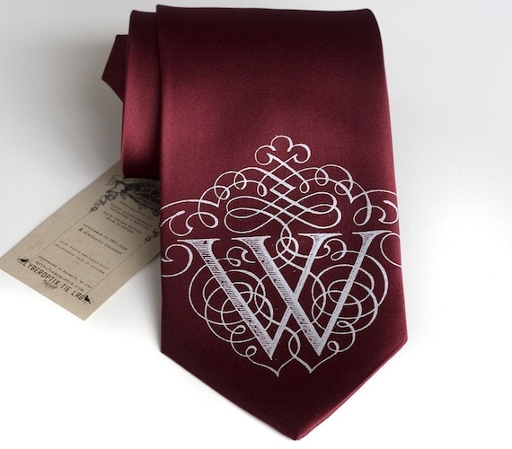 AlphabeTIES. Custom initial necktie