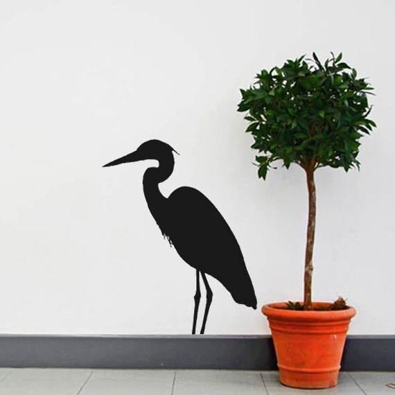 Heron Vinyl Wall Decals by WilsonGraphics on Etsy