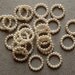 Vintage ivory pearl beaded hoops