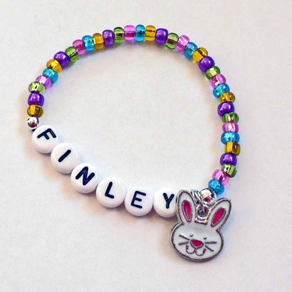 Spring Easter Jewelry for little girls Personalized Name