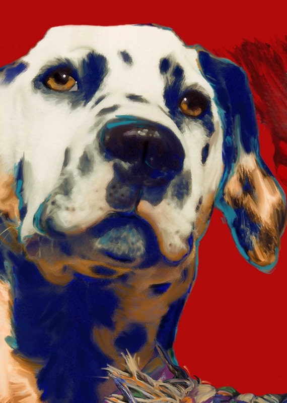 Items similar to Dalmatian Canvas Art Print, wall decor for dog lover