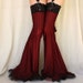 Burlesque Garter Pants Leg warmers burgundy stripe LAST PAIR