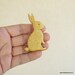 Rabbit - OOAK Handmade Yellowheart Brooch by ArtBASE