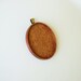 Pendant Tray - Blank Bezel - Wood Setting - Handmade by ArtBASE - Pendant Blank - Mahogany - Oval - 36x46 mm - (A1)