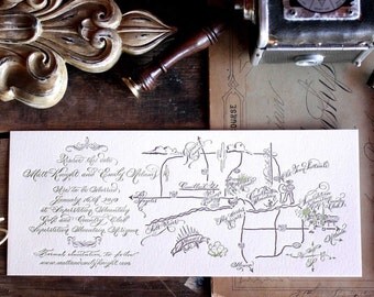 Save-the-Date Announcement and Neighborhood Map Cards