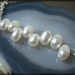 Dancing Pearls Necklace Bridal Jewelry Wedding Jewelry Bridesmaid Gift Idea Freshwater Pearls in a Row Ivory Pearls Silver Chain Dainty RTS