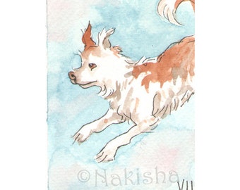 The BlueDogRose Tarot - Original Art - Seven of Dogs