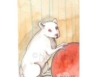The BlueDogRose Tarot - Original Art - Knight of Rodents