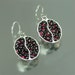 POMEGRANATE garnet silver earrings
