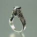 The ENCHANTED PRINCESS Black Diamond 14k gold engagement ring RESERVED for Todd