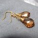 Champagne Gold Crystal Wire Wrapped Earrings // Light Topaz Swarovski Crystal Baroque // Gold Plated Wire Wrapped // Bridal Earrings