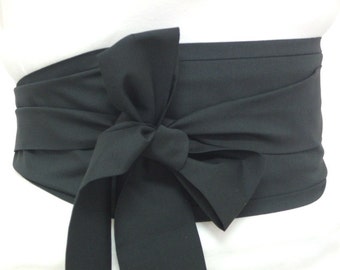 Black obi belt sash available in 3 sizes - my best selling belt works great with many outfits to add oriental and japan style to your look