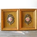 ON HOLD 2 Vintage Fragonard Courting Couple Cameos, Framed Porcelain