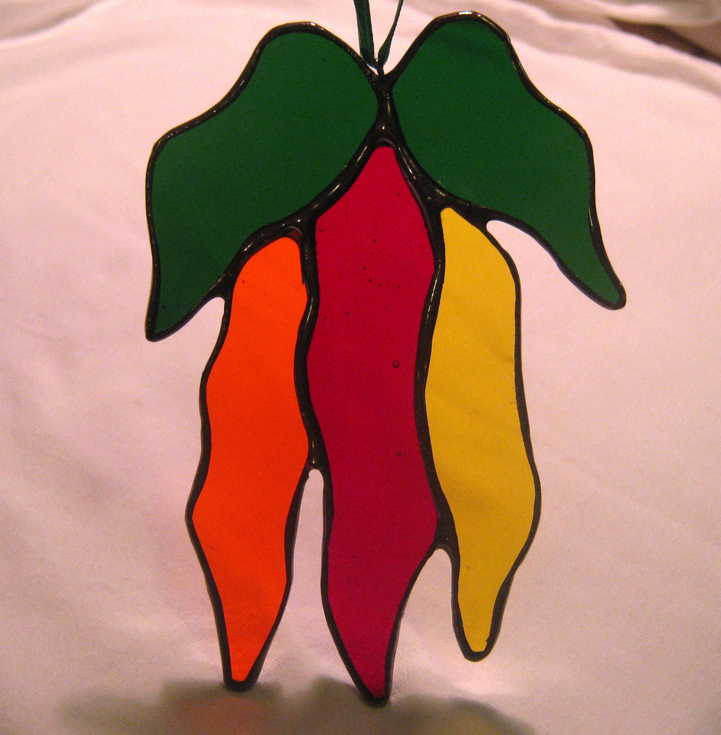 Stained Glass Chili Peppers Sun catcher