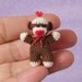 PDF PATTERN - Amigurumi Crochet Tutorial Pattern Miniature Baby Sock Monkey