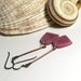 Pink Earrings . Vintage Glass Bead Earrings