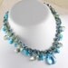 Reserved -Blue Topaz Turquoise Parasiolite Statement Necklace