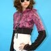 Pink and Black Snake Cropped Corset Hoodie Pullover ON SALE