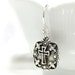 Sterling Silver Cross Shield and Crown Christian Earrings - Red Ruby Gemstone - Helmet of Salvation