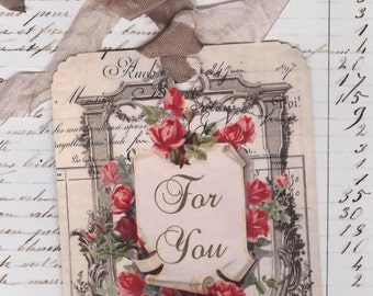 Gift Tags - For You - Extra Large Tags - Vintage Tags - by Bluebird Lane