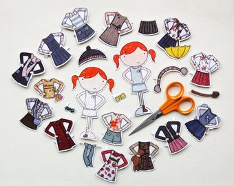 Clara Paper Doll, Dress-up Clothes - The Deluxe Set